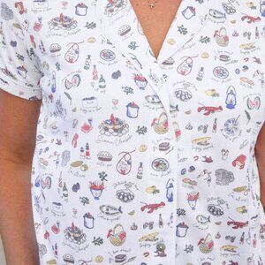 Erica Wilson Multicolor Clambake Short PJ Set